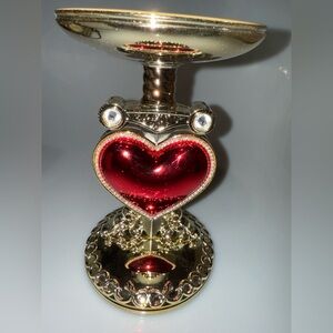 Brand New Bath and Body Works Brand Heart Candle Holder Heart-Shaped Stand